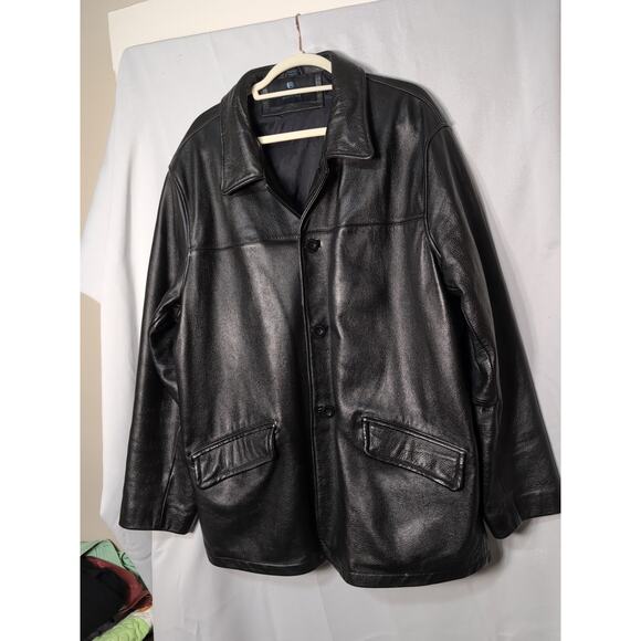 Kenneth Cole Reaction Men's Leather Jacket Classic Cut Heavy Size XL - Picture 4 of 9